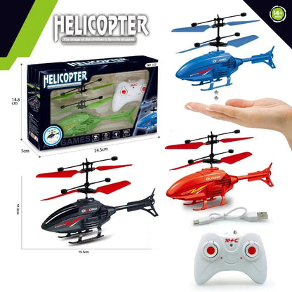 Remote Control Induction Helicopter Dual-mode Suspended Aircraft with Lighting Anti Drop and Collision RC Aircraft