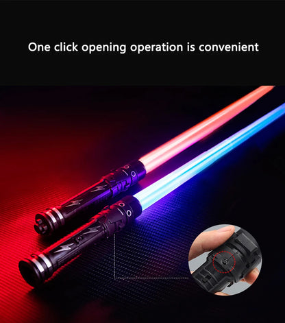 Espada a laser Sabre de luz vermelho e azul Sabre duplo Rave Transformação Presente infantil Cosplay Arma Menino Cool Flashing Toy