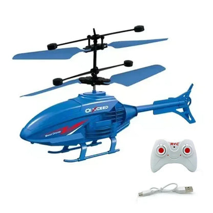 Remote Control Induction Helicopter Dual-mode Suspended Aircraft with Lighting Anti Drop and Collision RC Aircraft