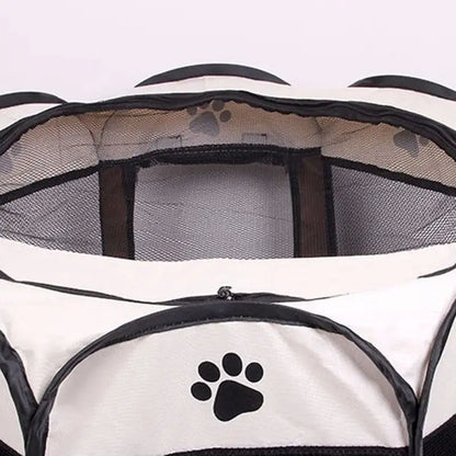 Tenda dobrável portátil para animais de estimação Canil Cerca octogonal Abrigo para filhotes Fácil de usar ao ar livre Fácil operação Grandes gaiolas para cães Cercas para gatos