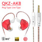 Original QKZ AK6 Copper Driver HiFi Wired Earphone Race Sport Headphone Bass Stereo Headset Music Earbuds 3.5MM In Ear With Mic