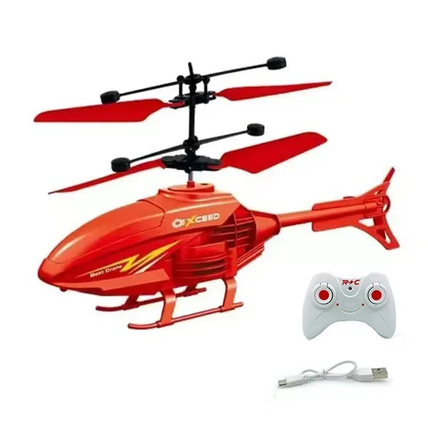 Remote Control Induction Helicopter Dual-mode Suspended Aircraft with Lighting Anti Drop and Collision RC Aircraft