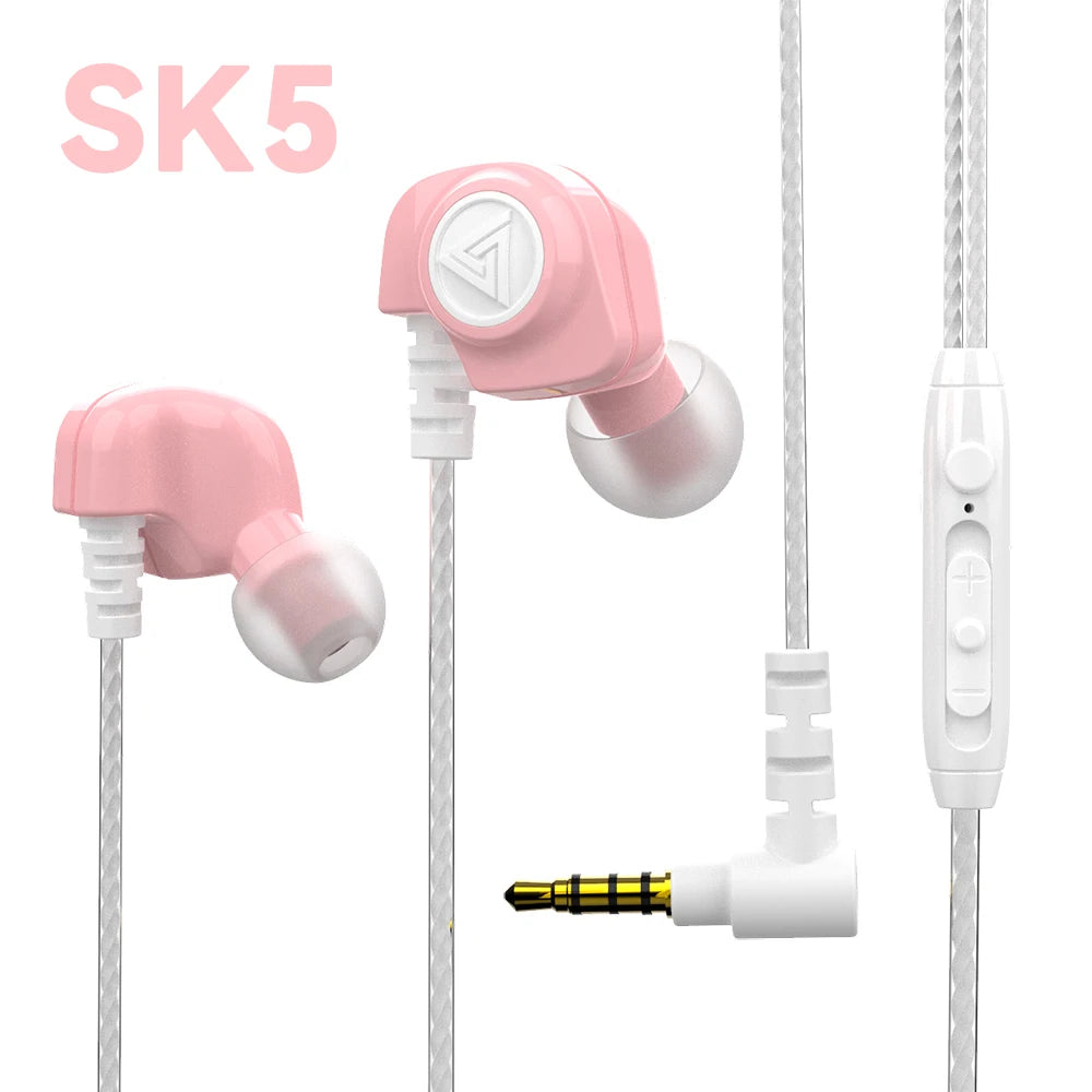 Original QKZ AK6 Copper Driver HiFi Wired Earphone Race Sport Headphone Bass Stereo Headset Music Earbuds 3.5MM In Ear With Mic