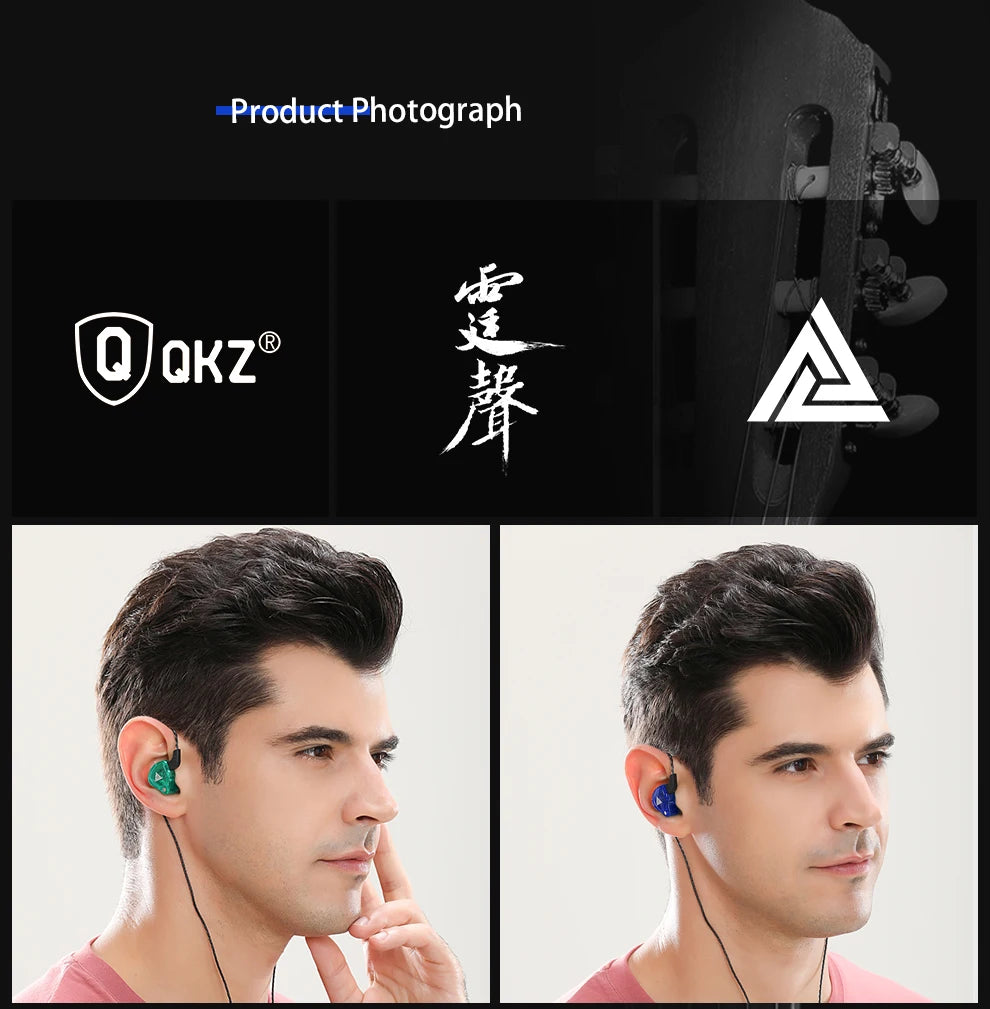 Original QKZ AK6 Copper Driver HiFi Wired Earphone Race Sport Headphone Bass Stereo Headset Music Earbuds 3.5MM In Ear With Mic